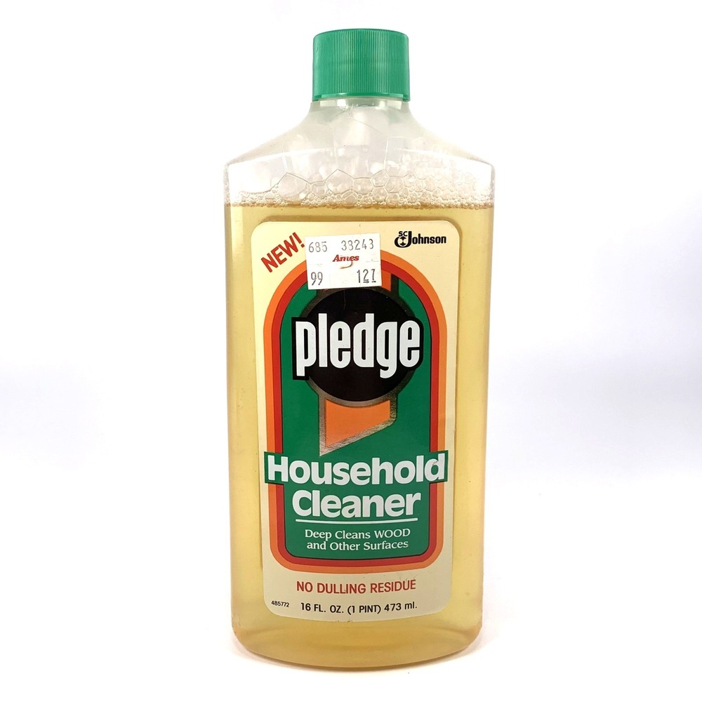 Vintage Pledge Houshold Cleaner Wood & Other Surfaces 1991 Full Johnson Wax